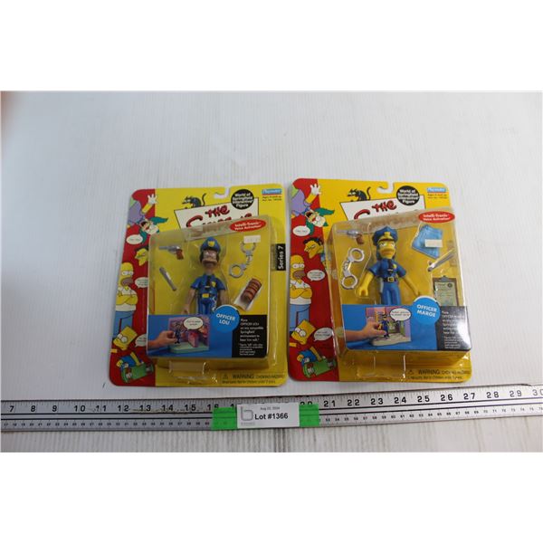(2) The Simpsons Officer Lou and Marge Figures