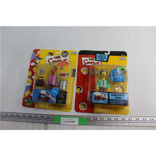 (2) The Simpsons Carl and Sarcastic Man Figures