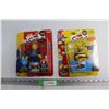Image 1 : (2) The Simpsons Fat Tony and Bumblebee Man Figures