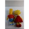 Image 3 : (2) The Simpsons Plush Toys - Lisa and Bart