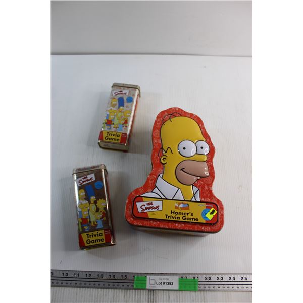 (3) The Simpsons Assorted Trivia Games