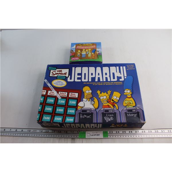 The Trivial The Simpsons 2004 Calendar and The Simpsons Jeopardy Game