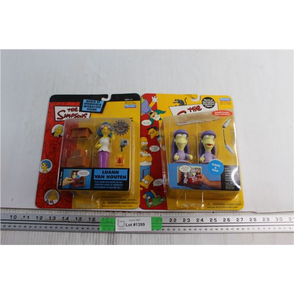 The Simpsons Luann Van Houten and Sherri & Terri Figures