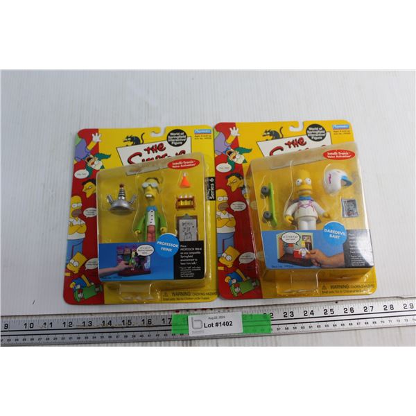 The Simpsons Professor Frink and Daredevil Bart Figures