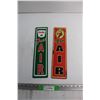 Image 1 : (2) Sinclair and Firechief Signs 16'' x 4''