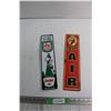 Image 1 : (2) Sinclair and Firechief Signs 16'' x 4''