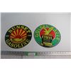 Image 1 : (2) Sunset Gasoline and Golden Eagle Signs 12''