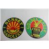 Image 2 : (2) Sunset Gasoline and Golden Eagle Signs 12''