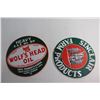 Image 2 : (2) Wolf's Head Oil and Sinclair Signs 12''