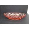 Image 4 : (4) Pink Depression Glass Items - (2) Footed Sugar Bowls ( No Lids), Berry Bowl, and Serving Dish
