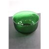 Image 4 : Green Glass Bowl 9'' and (6) Plates 5''