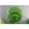 Image 6 : (3) Green Glass Vases
