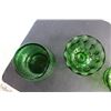 Image 4 : (4) Green Glass Vases and Centrepiece Bowls