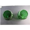 Image 4 : (2) Green Glass Vases