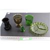 Image 1 : (3) Vases, Divided Dish and Candle Holder