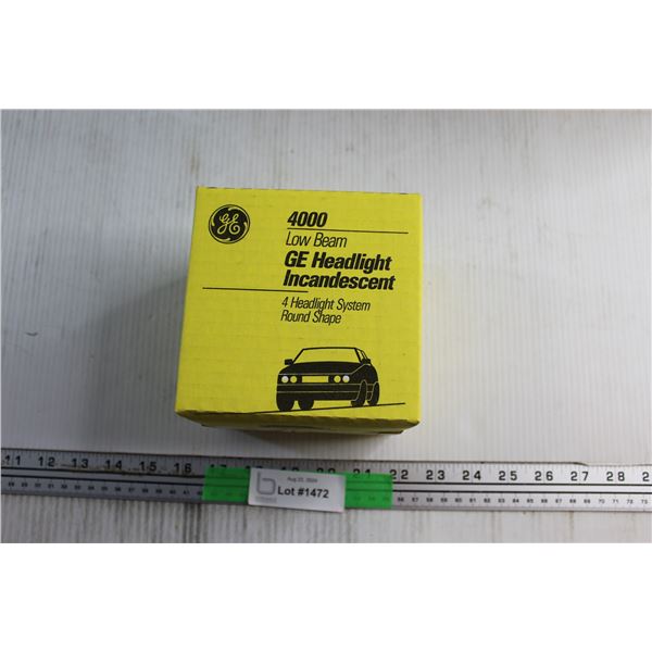 (6) 4000 Low Beam GE Headlights Incandescent 4 Headlight System Round Shape Sets