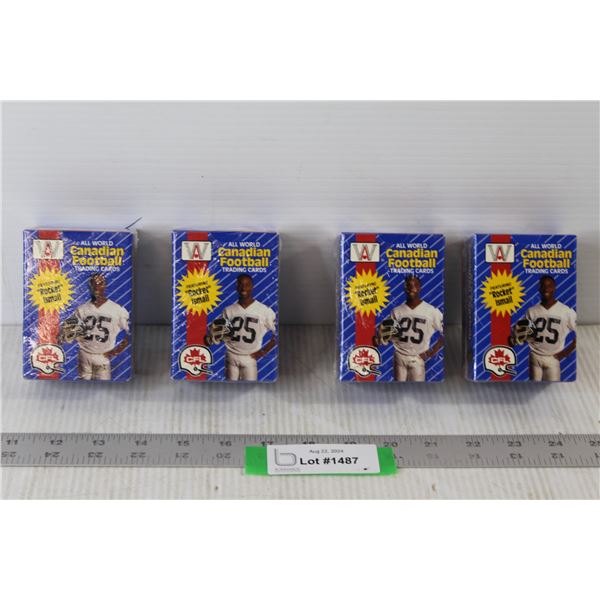 (4) All World Canadian Football CFL 110 Trading Cards