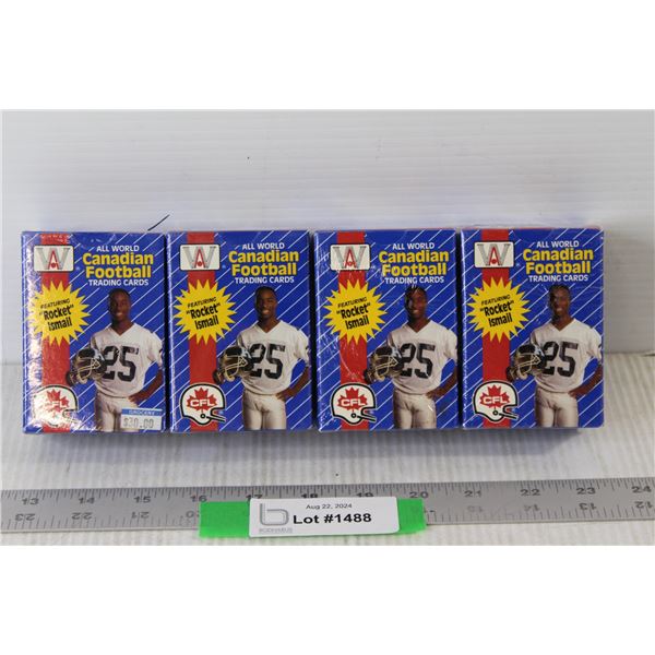 (4) All World Canadian Football CFL 110 Trading Cards