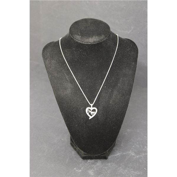 Mom Heart Shaped Necklace - Not Authenticated