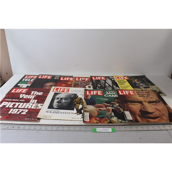 (10) Assorted Life Magazines: George Wallis Fights Back, The Cities Lock up, The Tragic Record of He