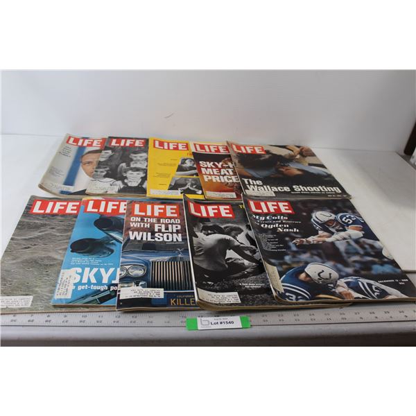 (10) Assorted Life Magazines: Skyjacking, A Great University Under Siege, On The Road with Flip Wils