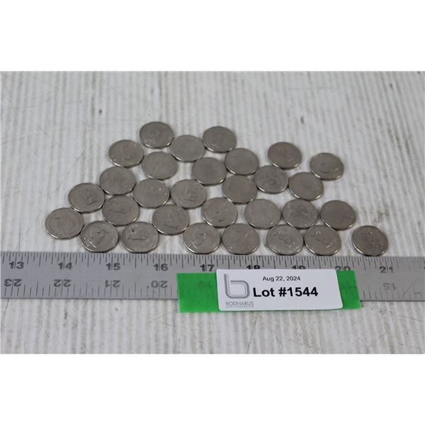 (32) Canadian Nickels 1967 (1867-1967) Coins