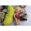 Image 4 : (7) Assorted Plush Toys, Dora Bag, (2) Dolls, Face Mask and Toy Gun