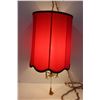 Image 2 : Vintage Swag Lamp w/Red Shade - 21" x 13" - Works