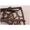 Image 2 : Cast Iron Antique School Desk Brackets - 25" x 16" - Patented Design of 1888 - Some Wear & repairs h