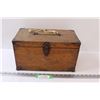 Image 1 : Ash Woodcraft Wooden Tackle Box - 8" x 14" x 7" - Some Wear