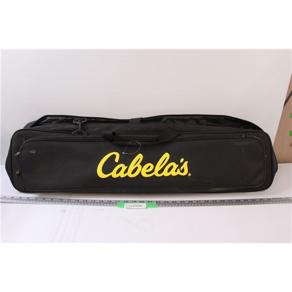 Cabela's Carrying Case & (2) Ice Fishing Rods & Gloves