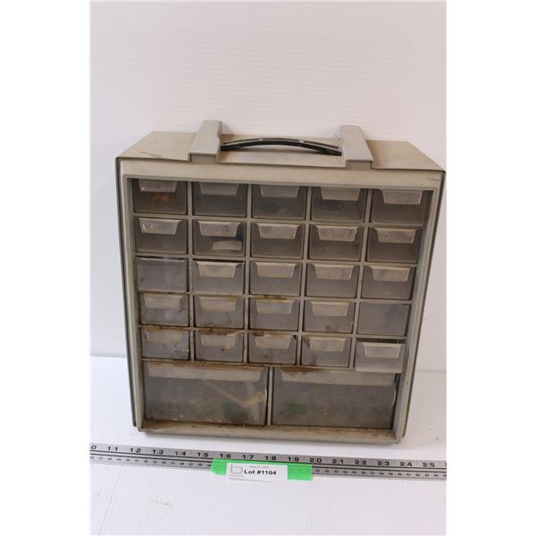 Shop Hardware Organizer w/ Contents - 13" x13" x 6"