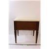 Image 1 : Wood Vanity Storage Stool - 17" x 16" x 14" - Some Wear
