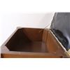 Image 4 : Wood Vanity Storage Stool - 17" x 16" x 14" - Some Wear