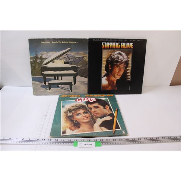(3) Records: Grease, Staying Alive, Supertramp