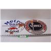 Image 1 : (2) Metal Signs: Metro Mobiloil & Standard Oil Co.
