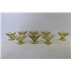 Image 4 : (8) Yellow Depression Glass Dessert Dishes
