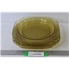 Image 1 : (4) Yellow Depression Glass Plates