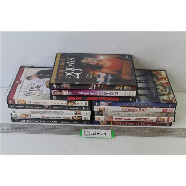 (13) DVDs - Georgia Rule - Christmas at Rosemount - The Heat - Deck The Halls - Courageous - The Par