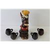 Image 4 : Paper Dolls - Vintage Donkey Decanter w/4 Cups - Small Cleaver