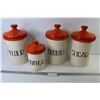 Image 1 : Vintage Ceramic Kitchen Canisters (have chips)