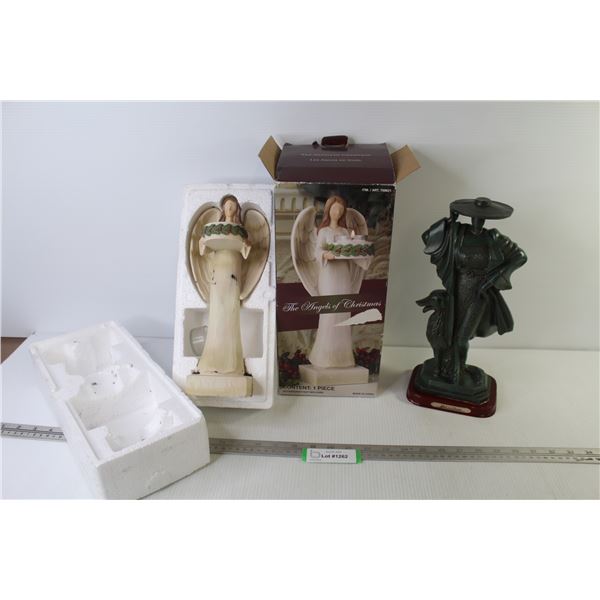 The Angels of Christmas Candle Holder - Louis Dionne Statue (was glued - both resin)
