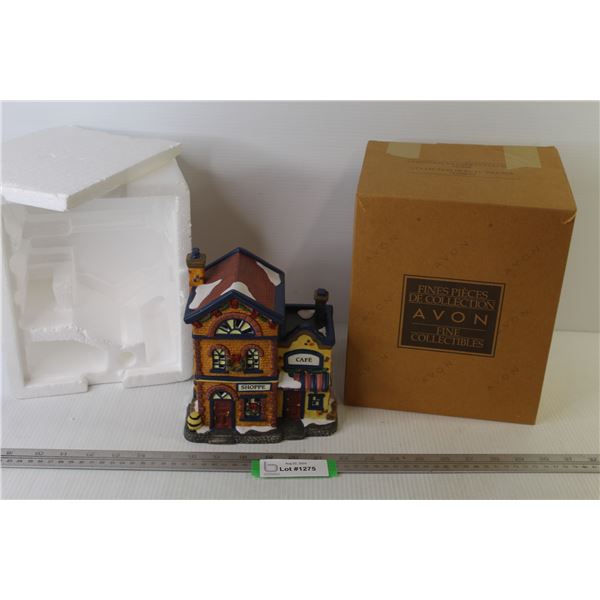 Avon Ceramic Christmas Village Home in Box