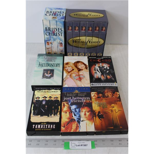 (15) Assorted VHS Movies/TV Shows: Brides Of Christ, House of Elliott, Chicago, etc.