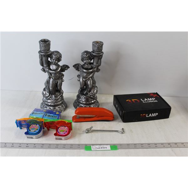 (2) Text Messenger Bubble Mania Gum Toys, Polaroid I-Zone Instant Pocket Sticker Film, Swingline Sta