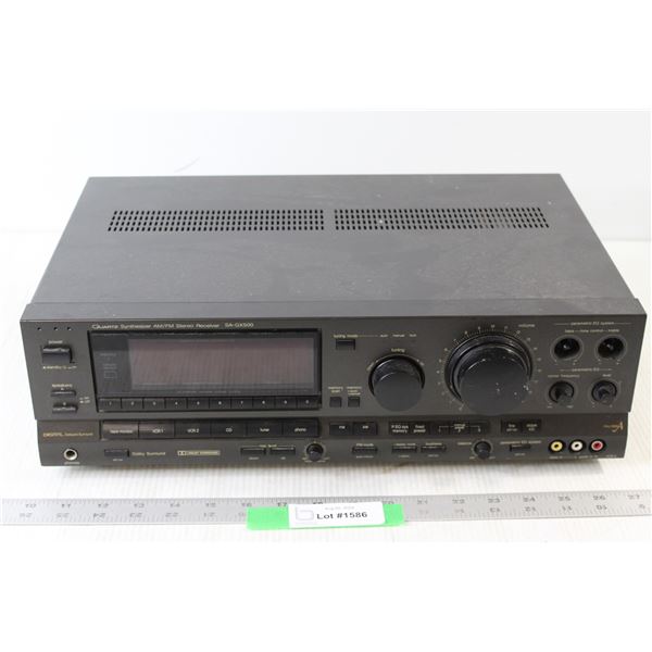 Quartz Synthesizer AM/FM Stereo Receiver Dolby Surround Sound SA-GX500 With No Cords - Untested