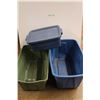 Image 1 : * (2) Big Totes with No Lids, Smaller Tote With Lid