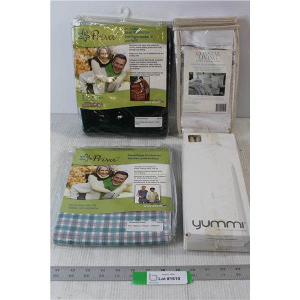 Priva Portable Seat Protector, Priva Mealtime Protector, Yummi Unscented Candles, Coastal Living Coa