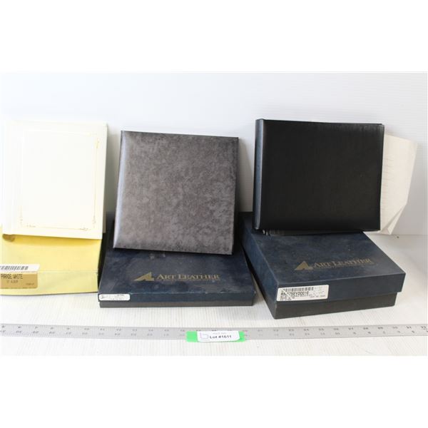 (2) Art Leather Albums, Tap Parade White Album Book