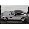 Image 3 : Maisto 1/18 Mercedes-Amg Gt Silver Mercedes Model Car Die Cast